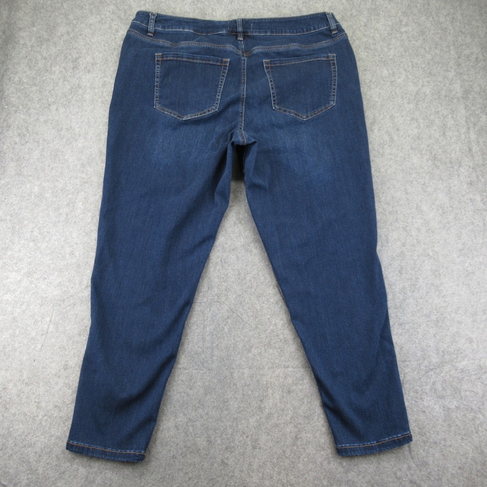 Lane Bryant 20R Dark Wash Stretch Denim‎ Mid Rise Skinny Jean Women's Plus Size - Picture 9 of 13